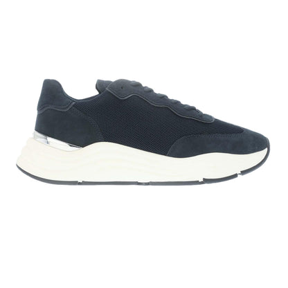 Navy - Pack Shot - Mallet Mens Packington Suede Trainers