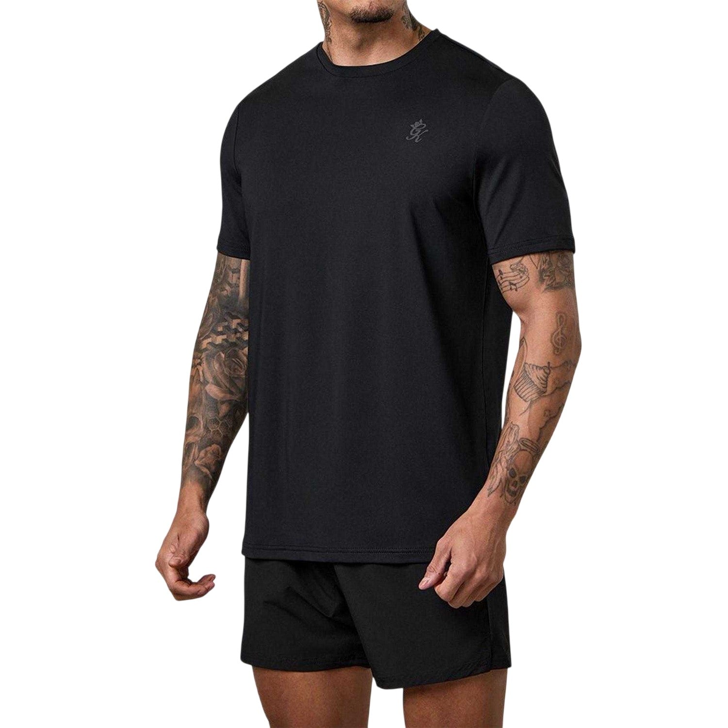 Black - Side - Gym King Mens Victory Performance T-Shirt