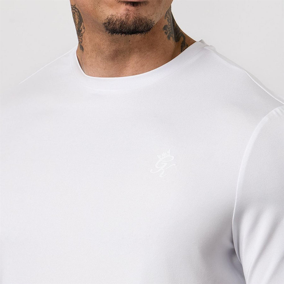 White - Pack Shot - Gym King Mens Victory Performance T-Shirt