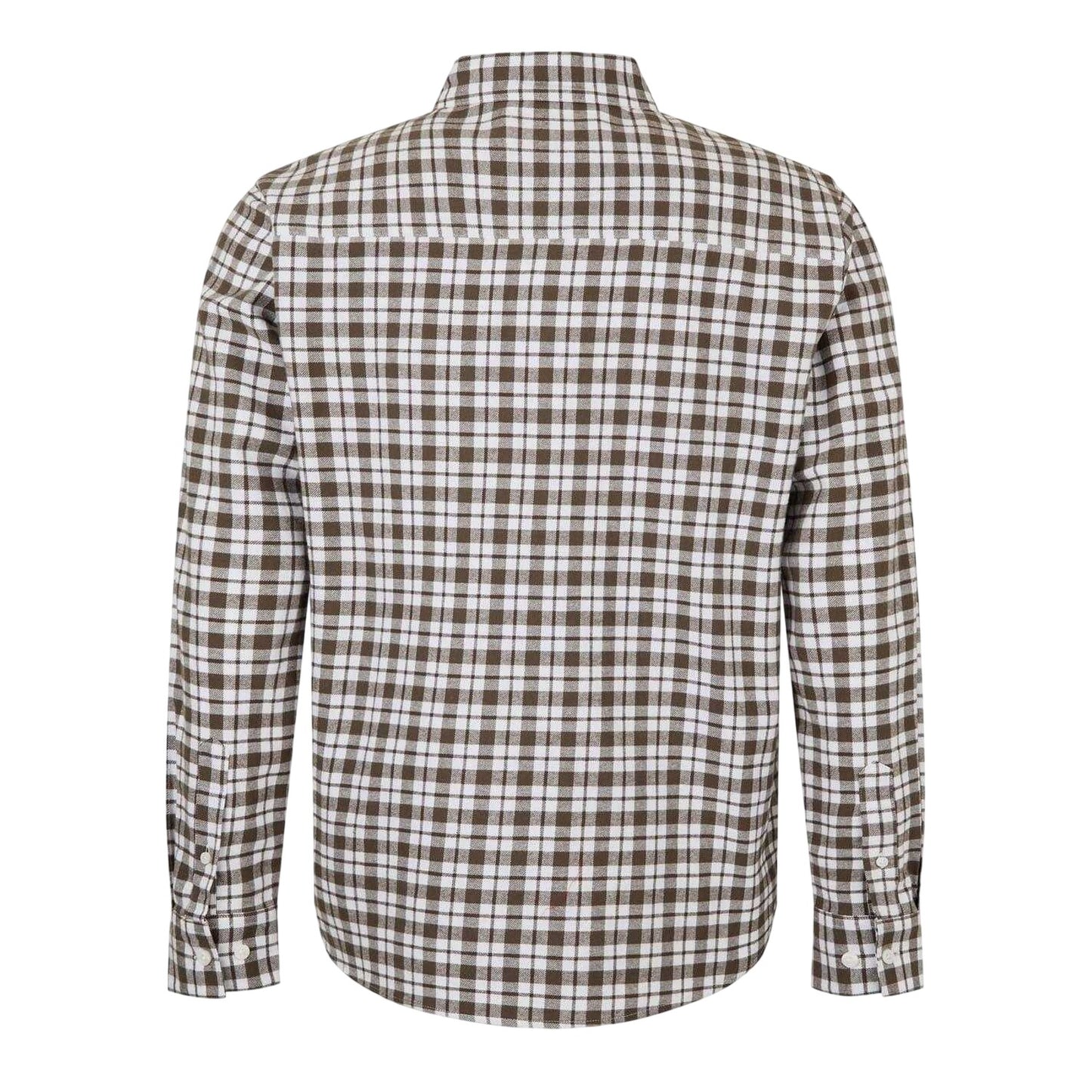 Olive - Back - Jack Wills Mens Checked Long-Sleeved Shirt