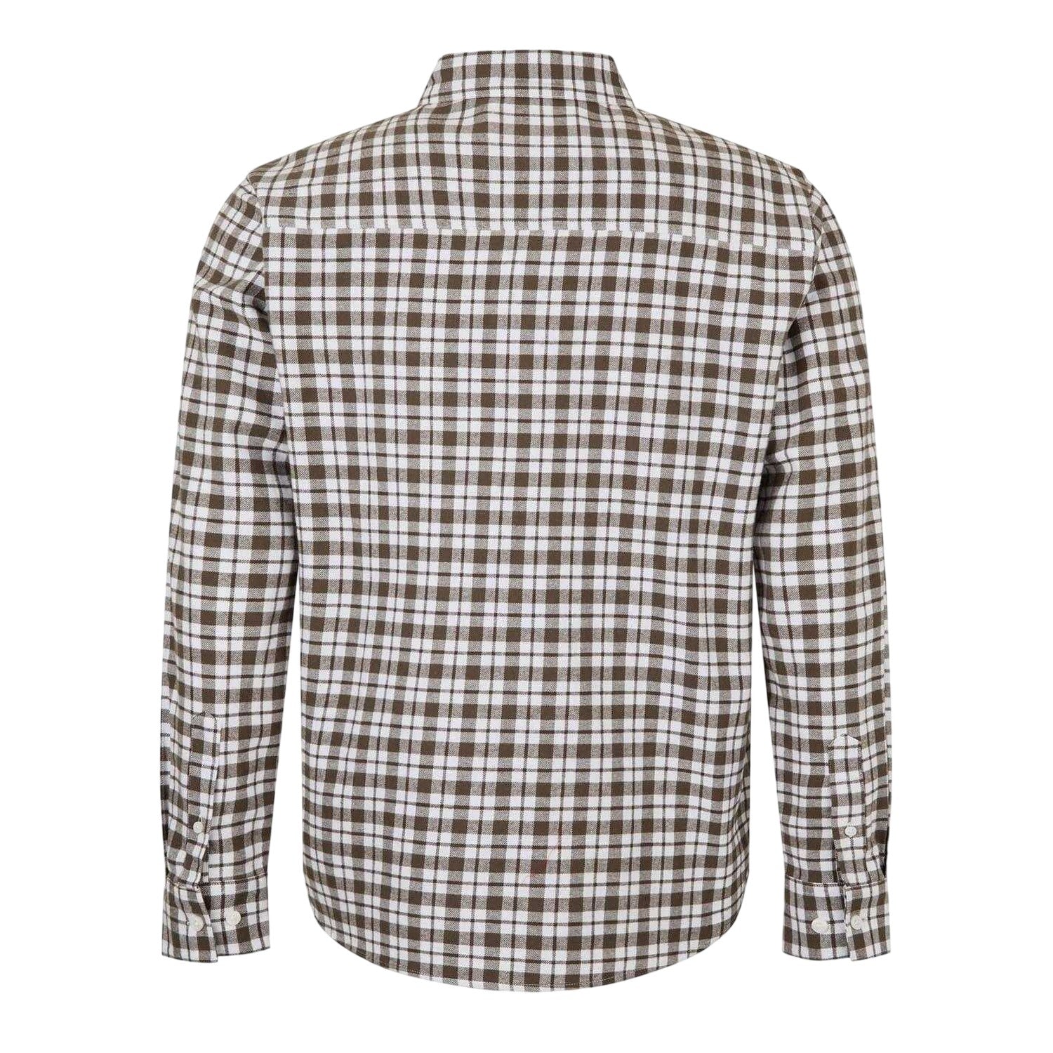 Olive - Back - Jack Wills Mens Checked Long-Sleeved Shirt