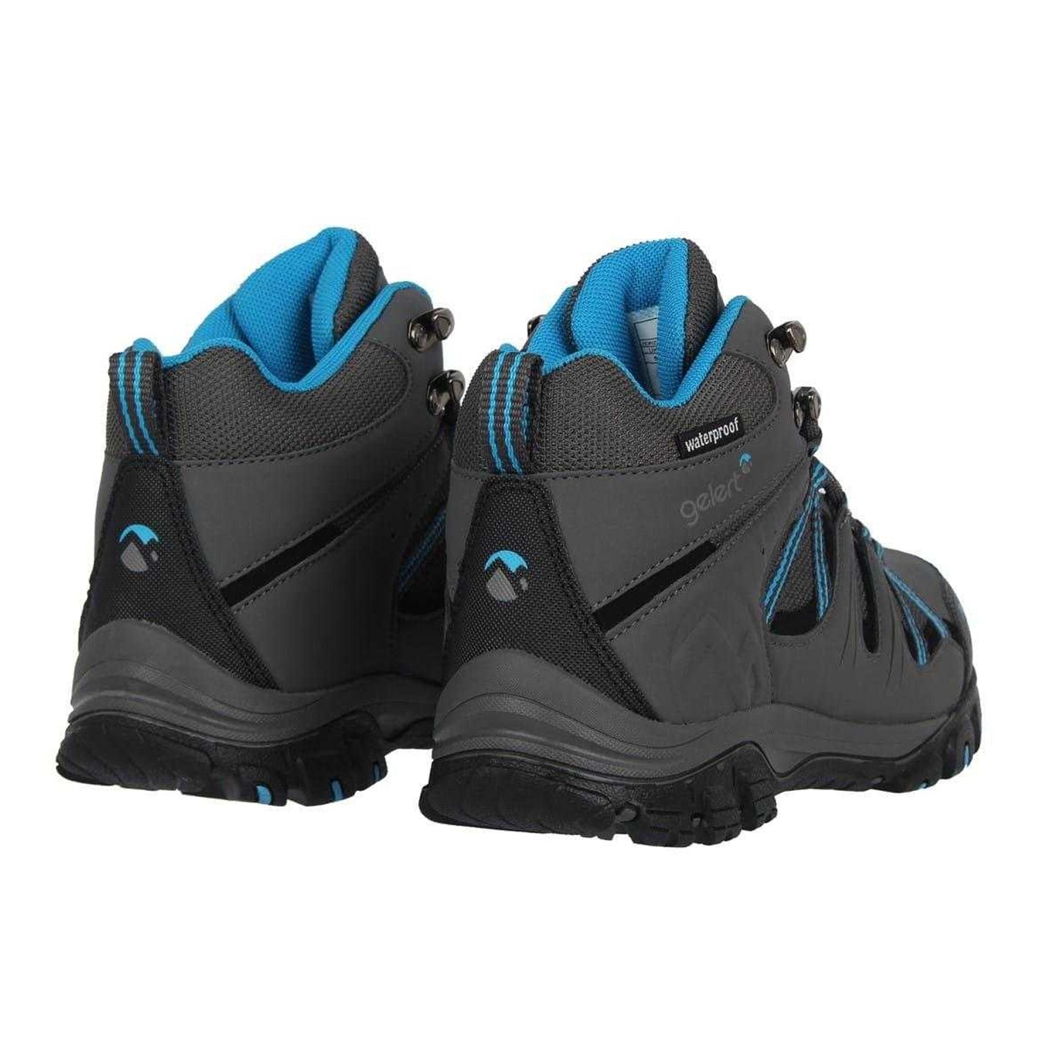 Charcoal-Blue - Back - Gelert Childrens-Kids Horizon Waterproof Walking Boots