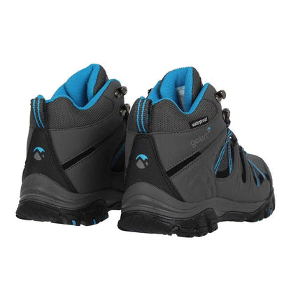 Charcoal-Blue - Back - Gelert Childrens-Kids Horizon Waterproof Walking Boots