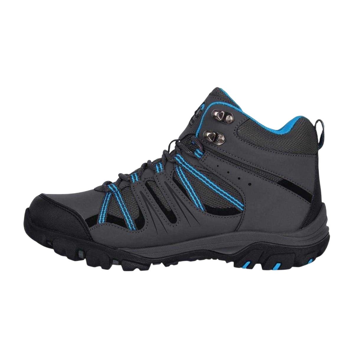 Charcoal-Blue - Side - Gelert Childrens-Kids Horizon Waterproof Walking Boots