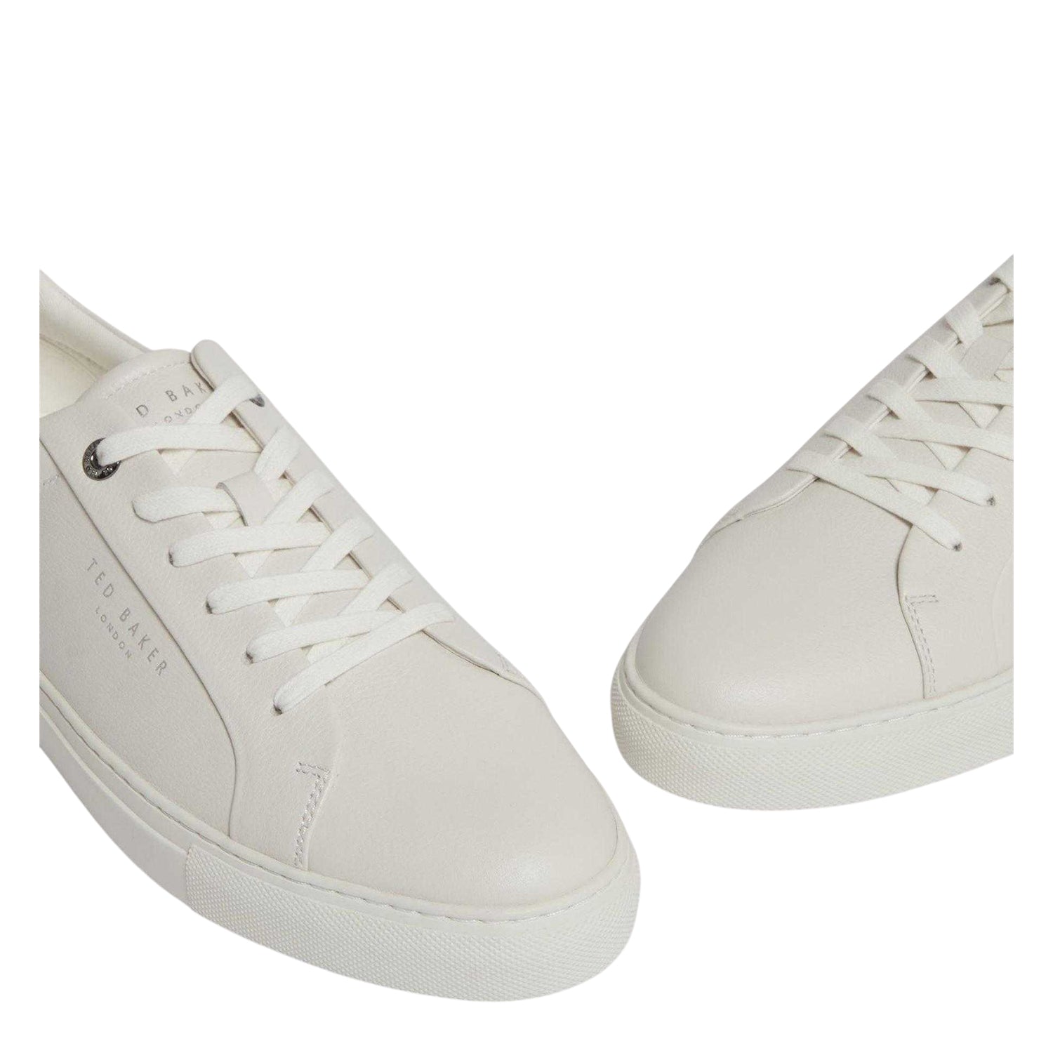 White - Side - Ted Baker Mens Leather Trainers