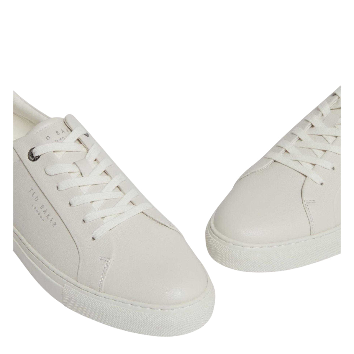 White - Side - Ted Baker Mens Leather Trainers