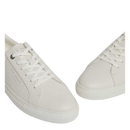White - Side - Ted Baker Mens Leather Trainers