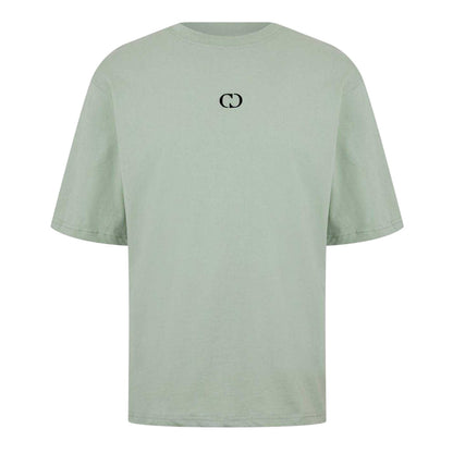 Light Sage - Front - Criminal Damage Mens Back Print Regular T-Shirt
