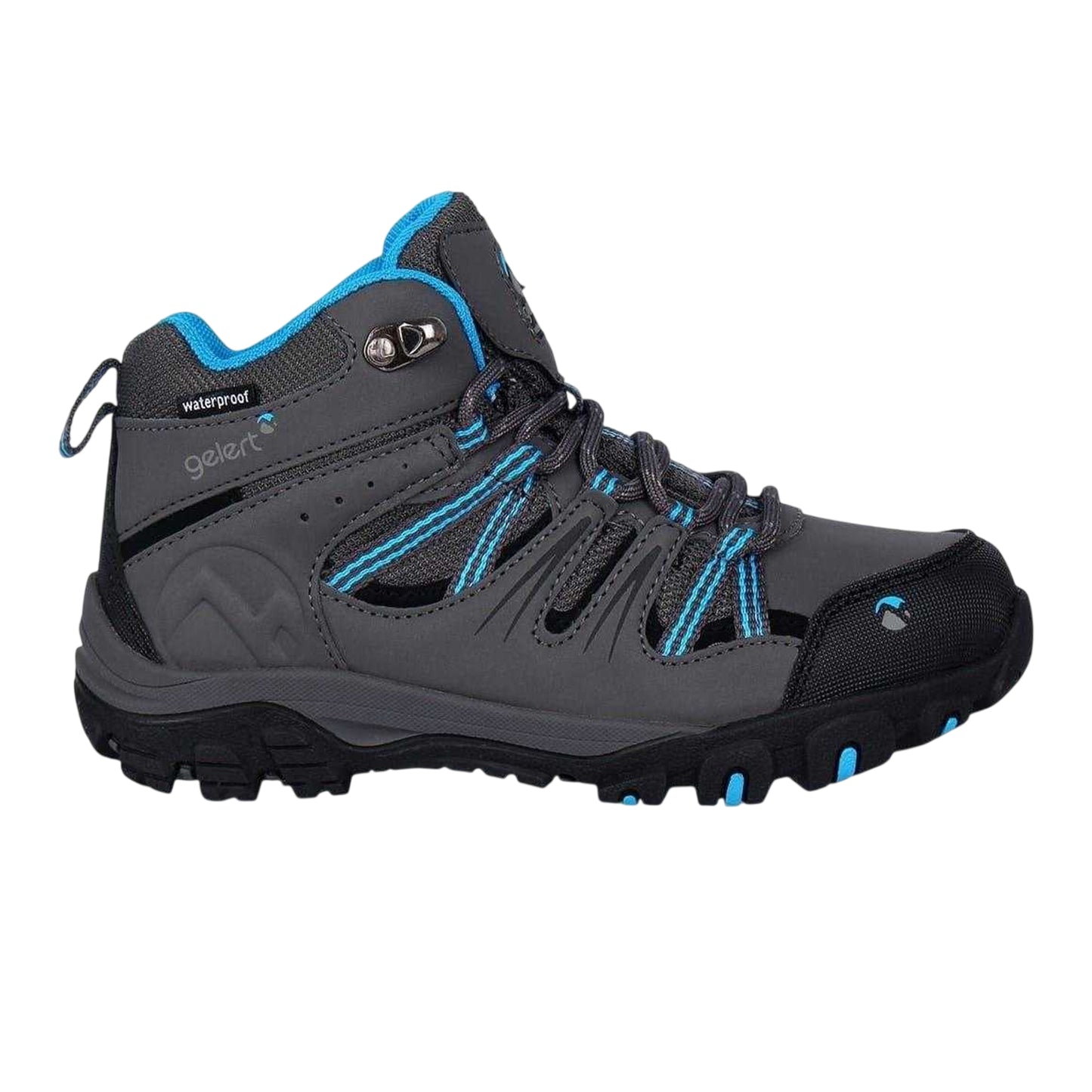 Charcoal-Blue - Lifestyle - Gelert Childrens-Kids Horizon Waterproof Mid Cut Walking Boots