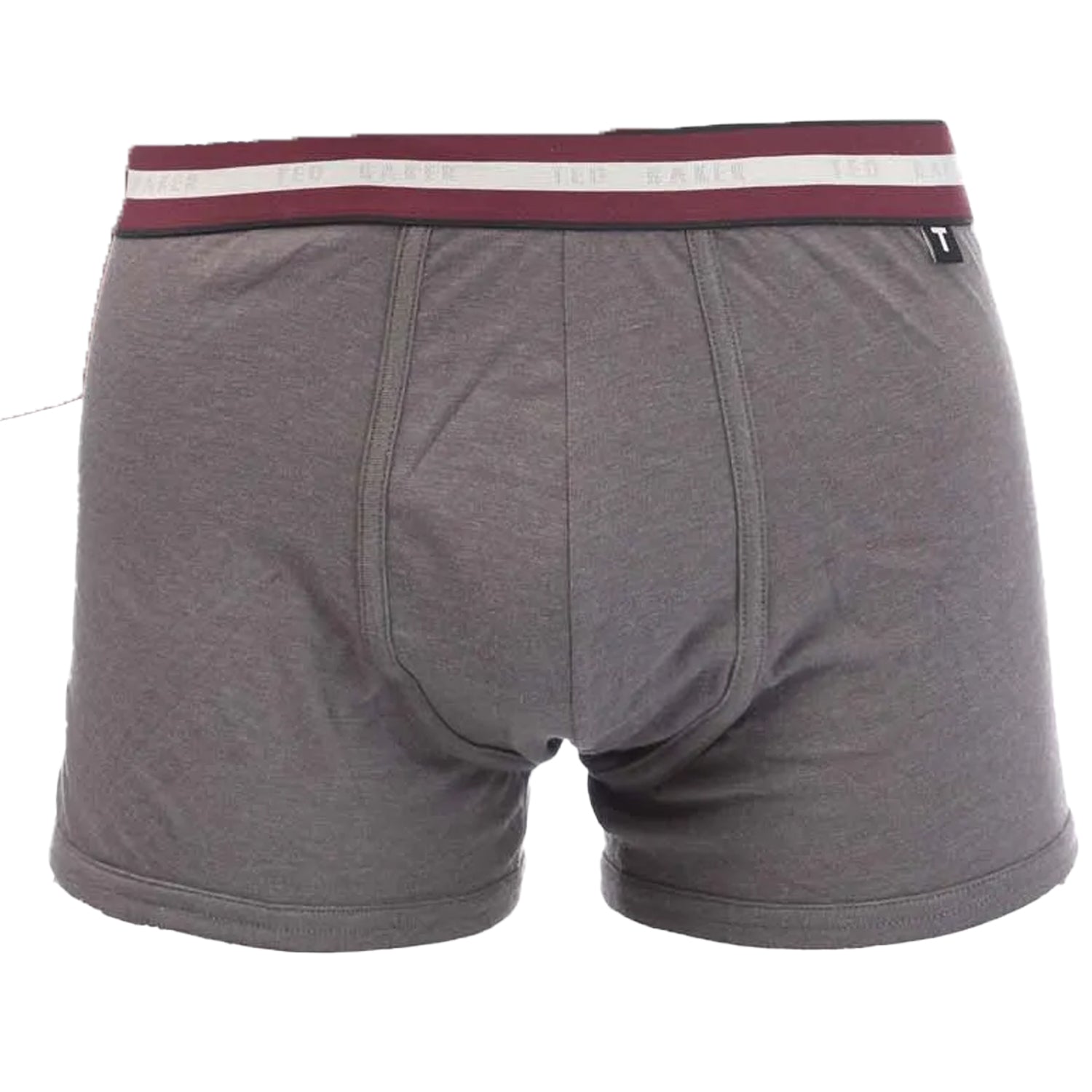 Black-Grey-Maroon - Front - Ted Baker Mens Cotton Boxer Shorts (Pack of 3)