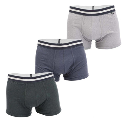 Black-Grey-Denim - Back - Ted Baker Mens Cotton Boxer Shorts (Pack of 3)