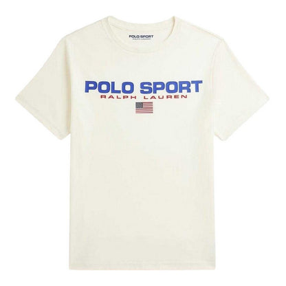 Cream - Front - Ralph Lauren Childrens-Kids Logo T-Shirt
