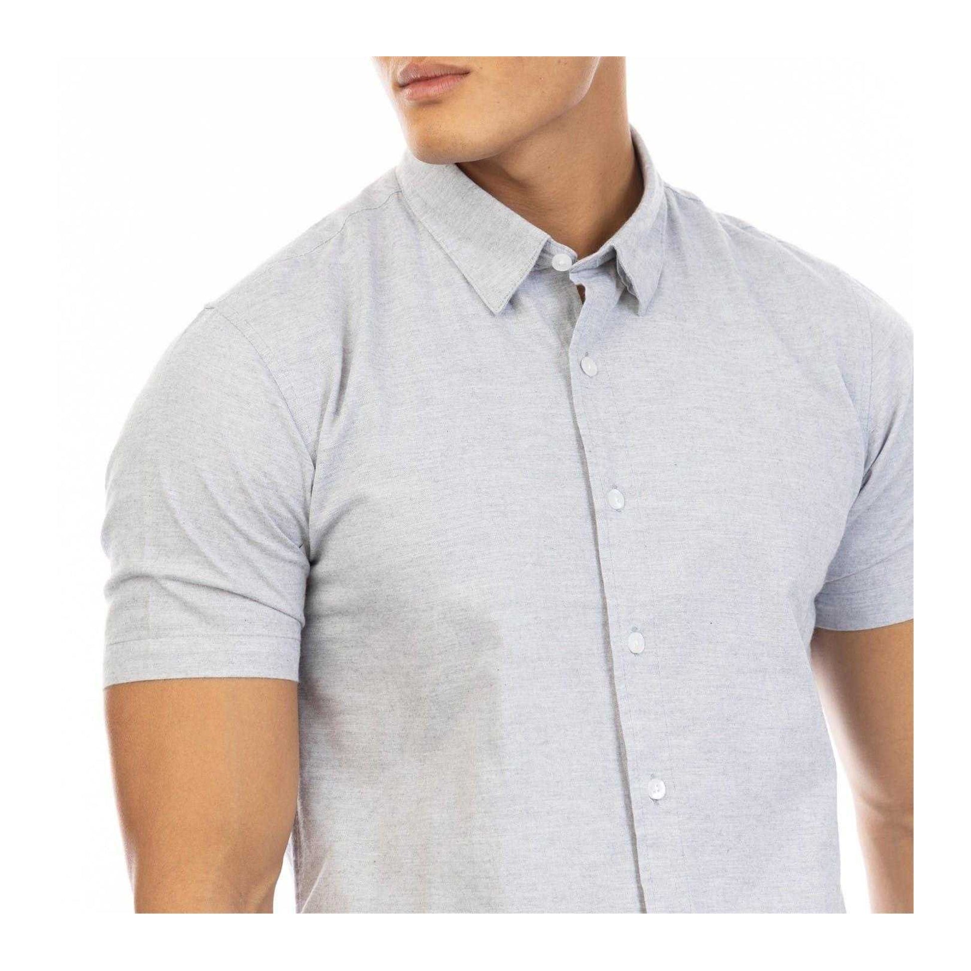 Grey - Side - Peter Werth Mens Collared Shirt
