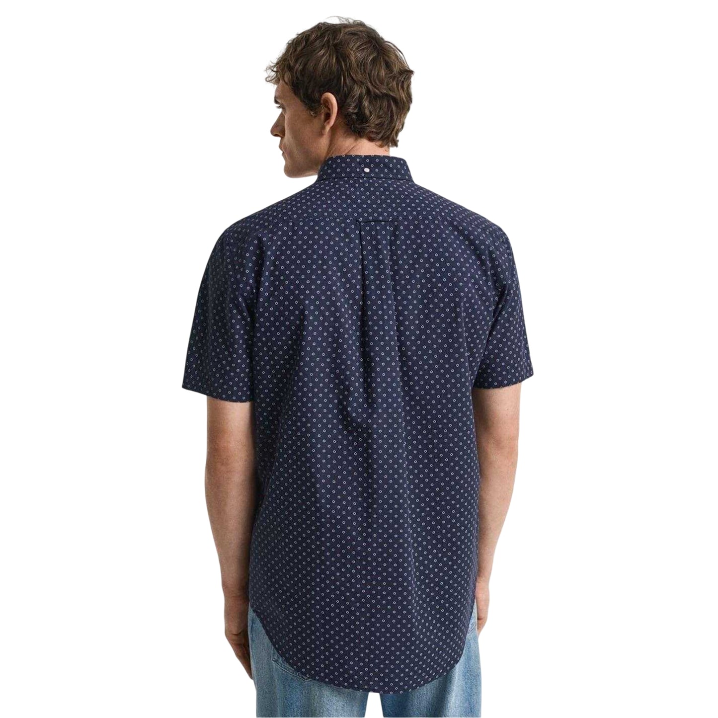 Evening Blue - Back - Gant Mens Patterned Regular Shirt