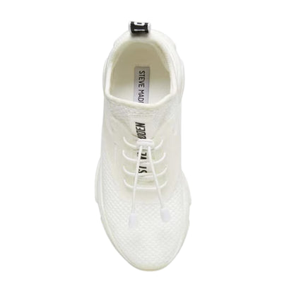 White - Side - Steve Madden Womens-Ladies Mesh Trainers