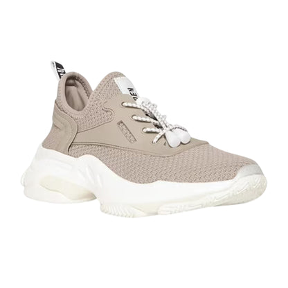 Taupe - Front - Steve Madden Womens-Ladies Mesh Trainers