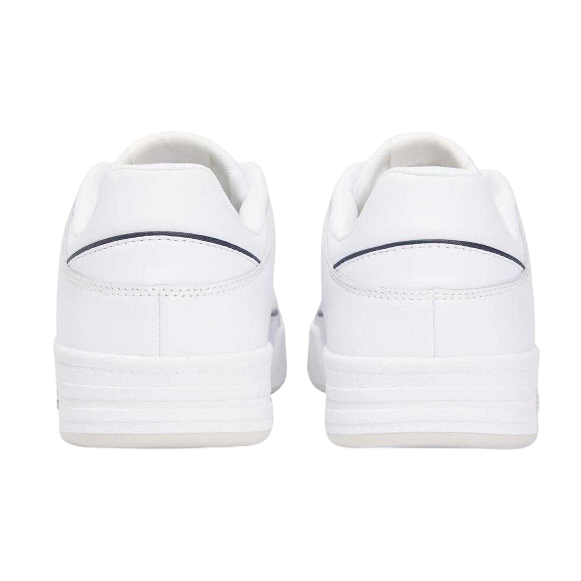 White - Back - Tommy Jeans Mens Leather Cupsole Trainers