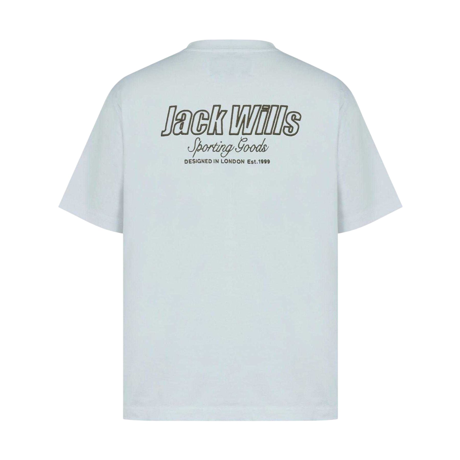 Grey - Back - Jack Wills Mens Graphic Cotton Crew Neck T-Shirt