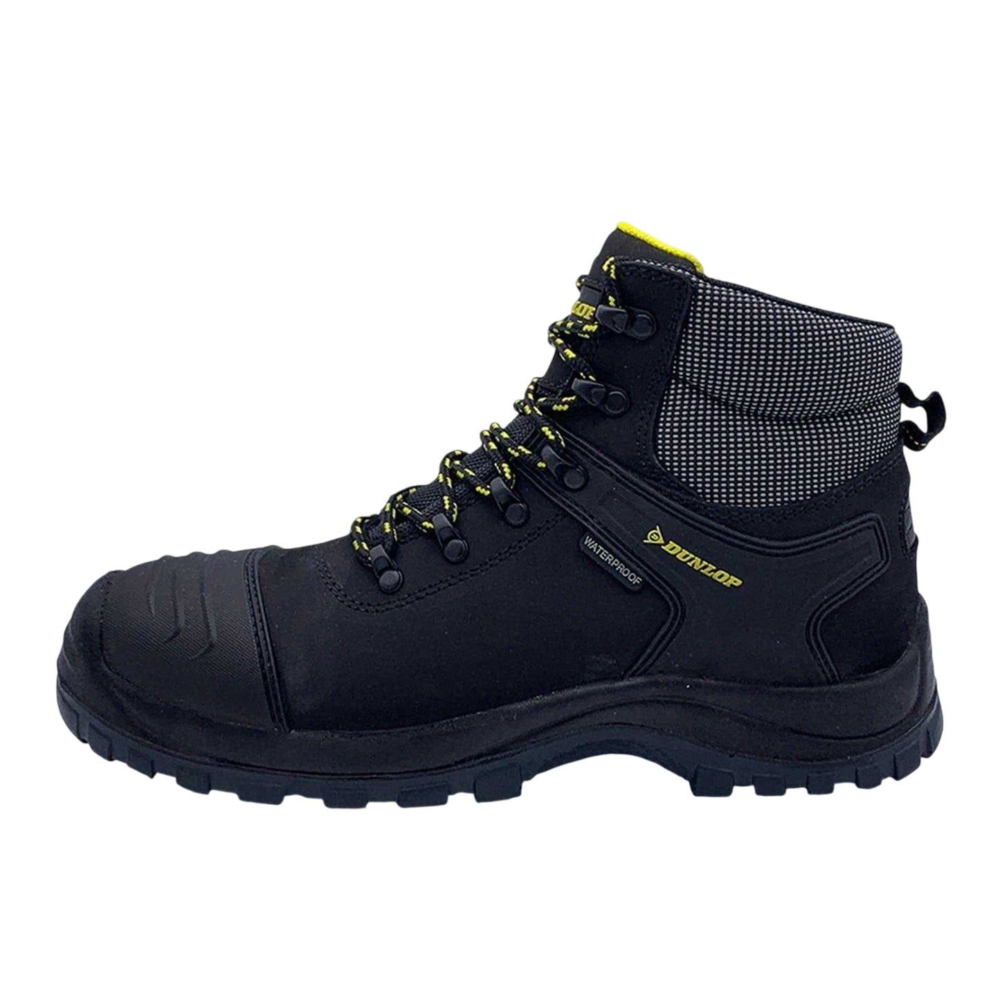 Black - Side - Dunlop Mens Nova Logo Leather Steel Toe Cap Safety Boots