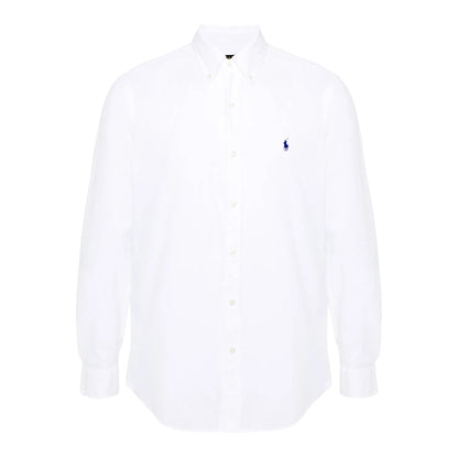 White - Front - Ralph Lauren Mens Embroidered Logo Oxford Shirt