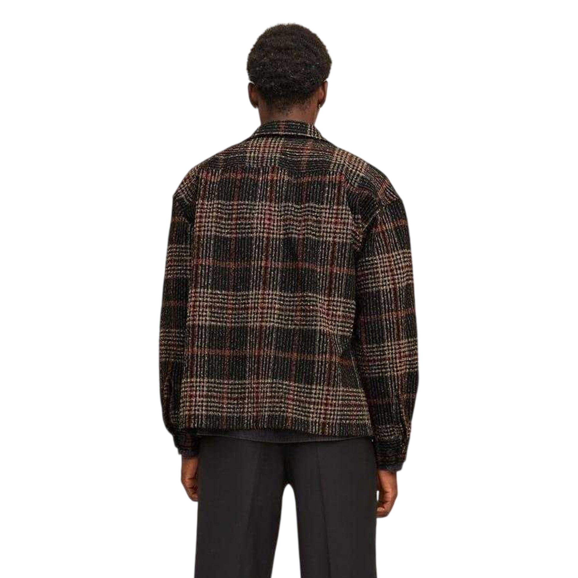Iron Gate - Back - Jack And Jones Mens Bouclé Regular Long-Sleeved Shirt