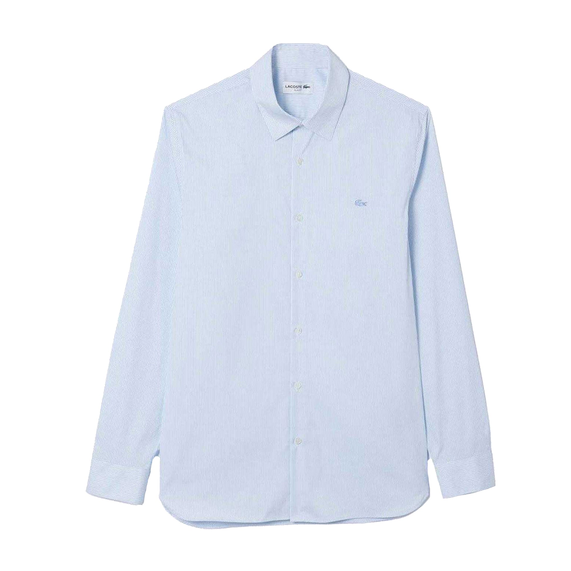 White - Front - Lacoste Mens Plaid Poplin Shirt