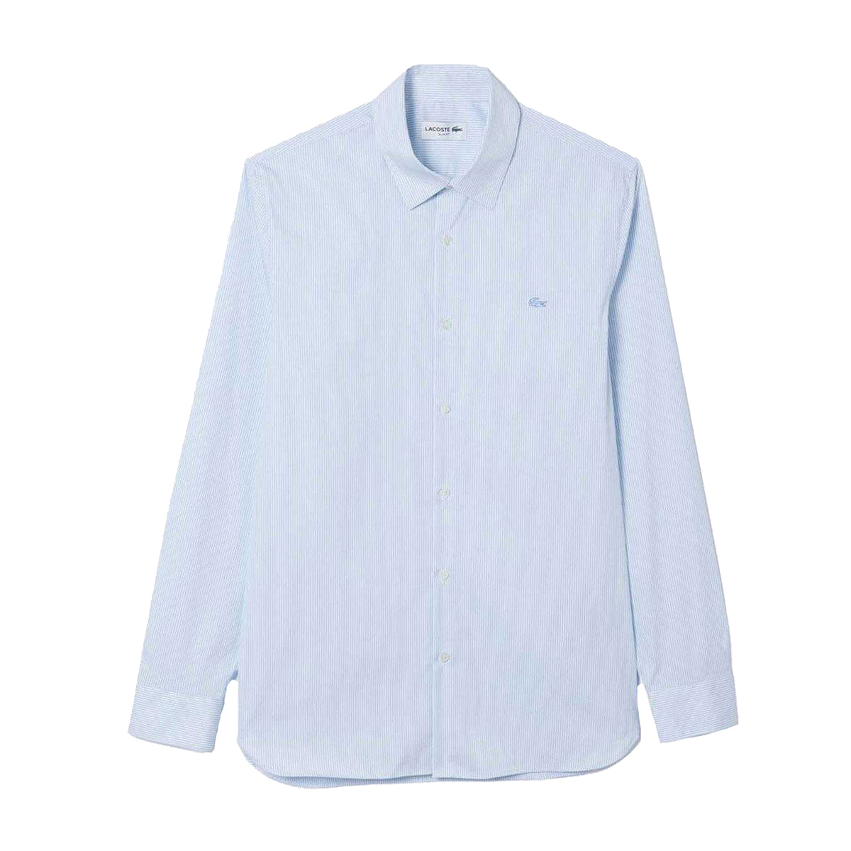 White - Front - Lacoste Mens Plaid Poplin Shirt