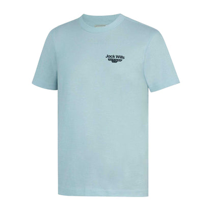 Blue - Side - Jack Wills Mens Staple Logo Crew Neck T-Shirt