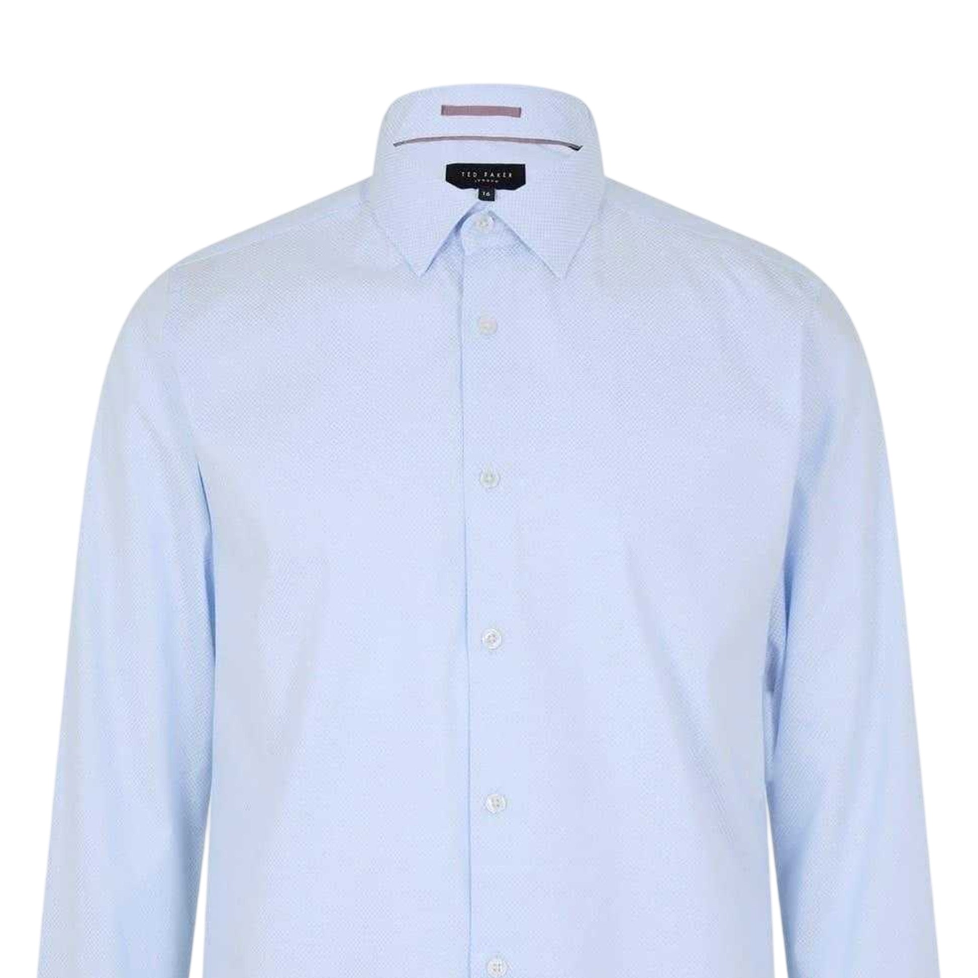 Blue - Back - Ted Baker Mens Diamond Dot Slim Shirt