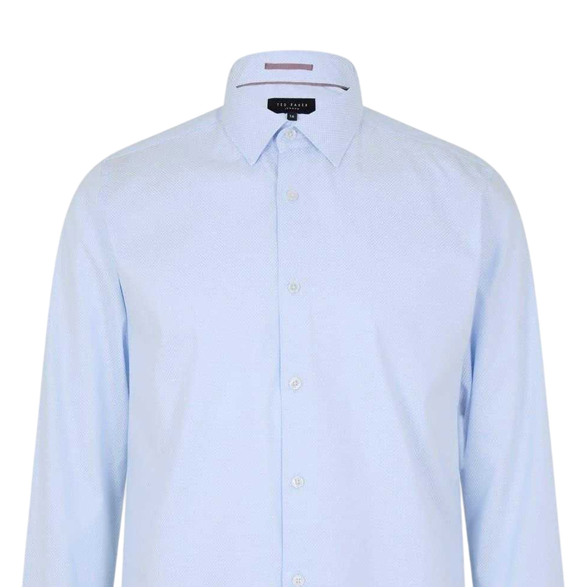 Blue - Back - Ted Baker Mens Diamond Dot Slim Shirt