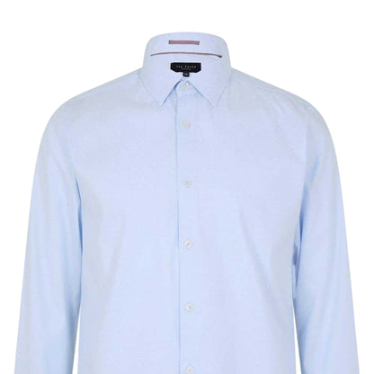 Blue - Back - Ted Baker Mens Diamond Dot Slim Shirt