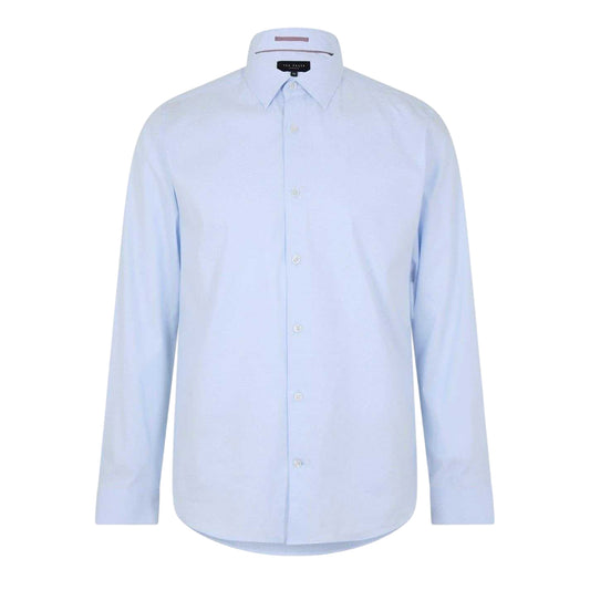 Blue - Front - Ted Baker Mens Diamond Dot Slim Shirt