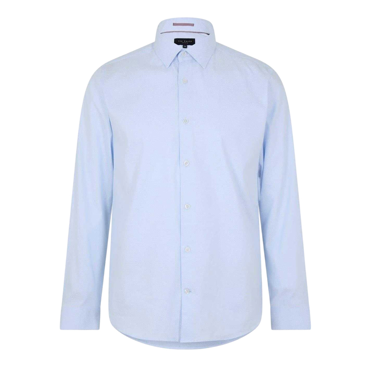 Blue - Front - Ted Baker Mens Diamond Dot Slim Shirt