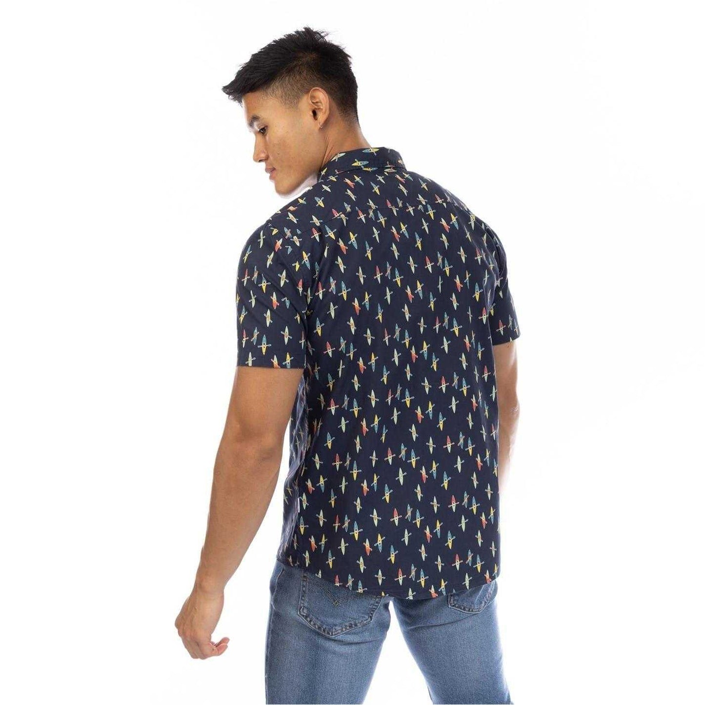 Aquatic - Back - Peter Werth Mens Inman Button Detail Shirt