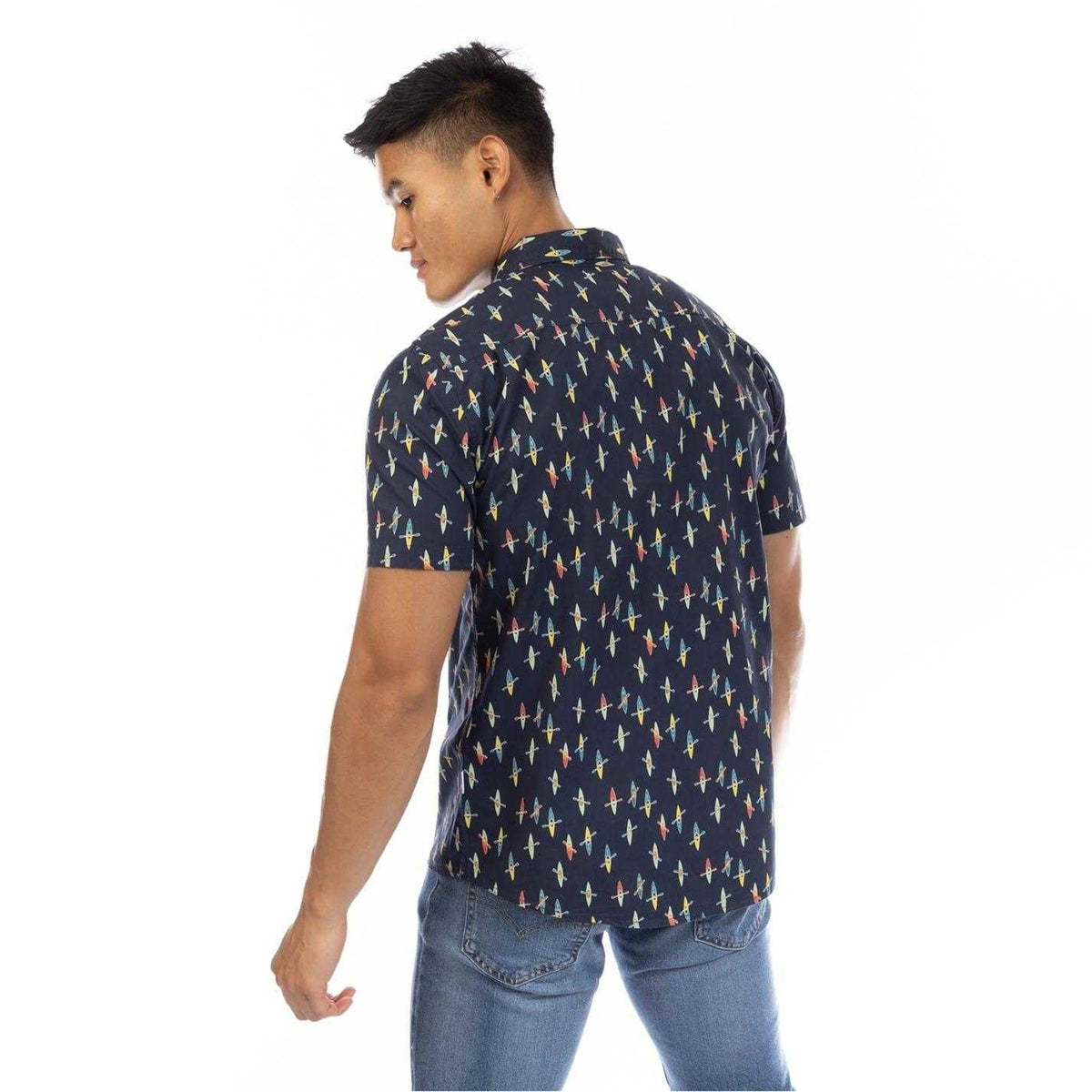 Aquatic - Back - Peter Werth Mens Inman Button Detail Shirt