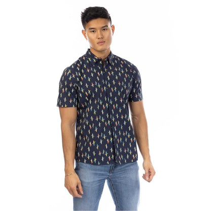Aquatic - Front - Peter Werth Mens Inman Button Detail Shirt