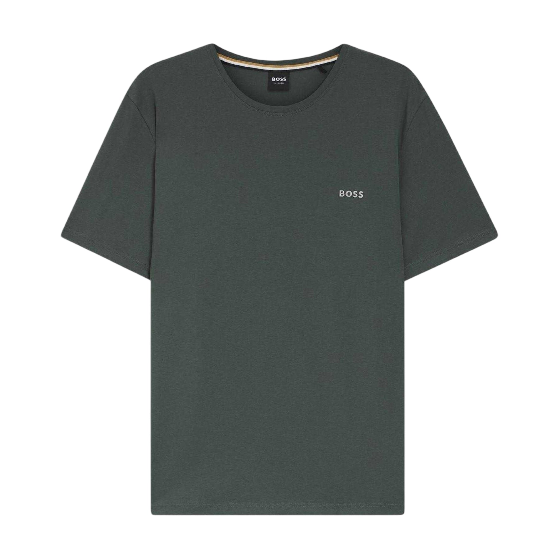 Green - Front - Boss Mens Mix&Match Embroidered Logo T-Shirt