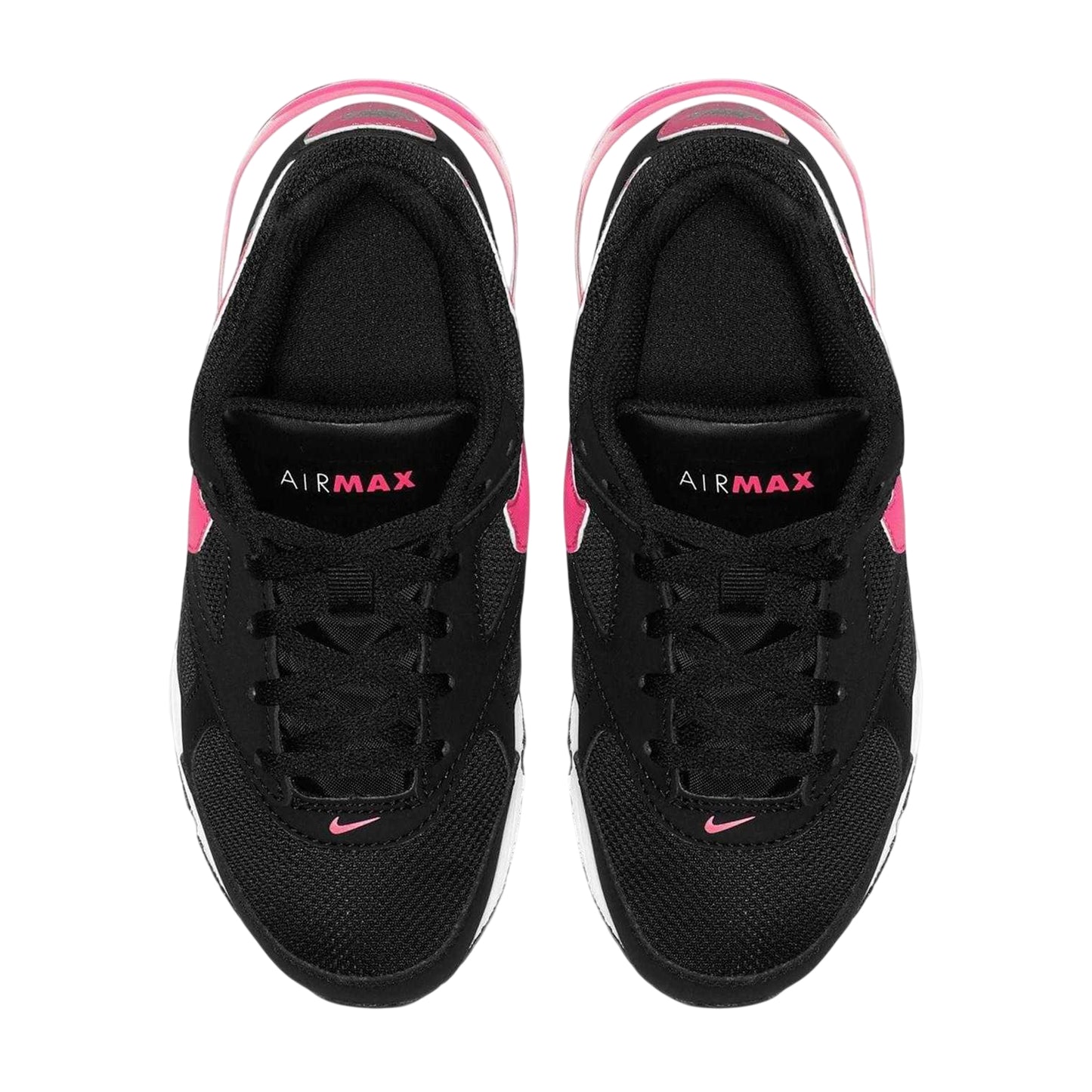 Black-Pink - Side - Nike Girls Air Max Ivo Logo Leather Trainers
