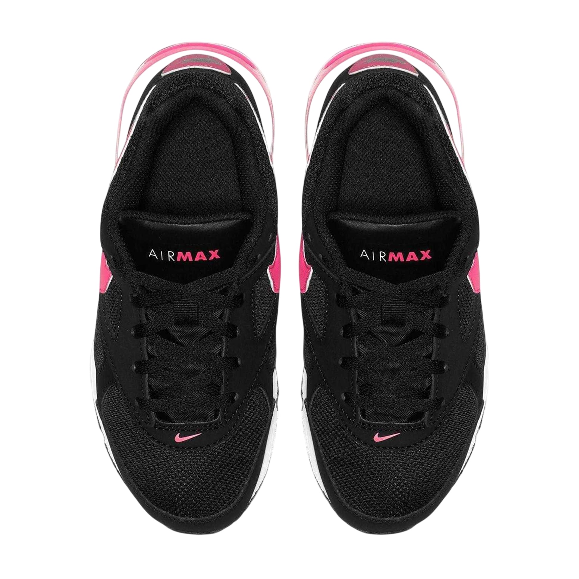 Black-Pink - Side - Nike Girls Air Max Ivo Logo Leather Trainers