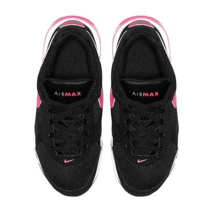 Black-Pink - Side - Nike Girls Air Max Ivo Logo Leather Trainers