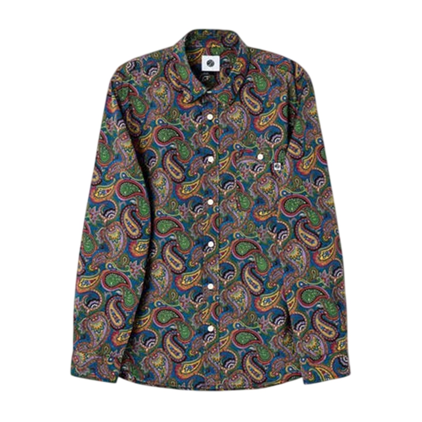 Multicoloured - Front - Pretty Green Mens Paisley Long-Sleeved Shirt