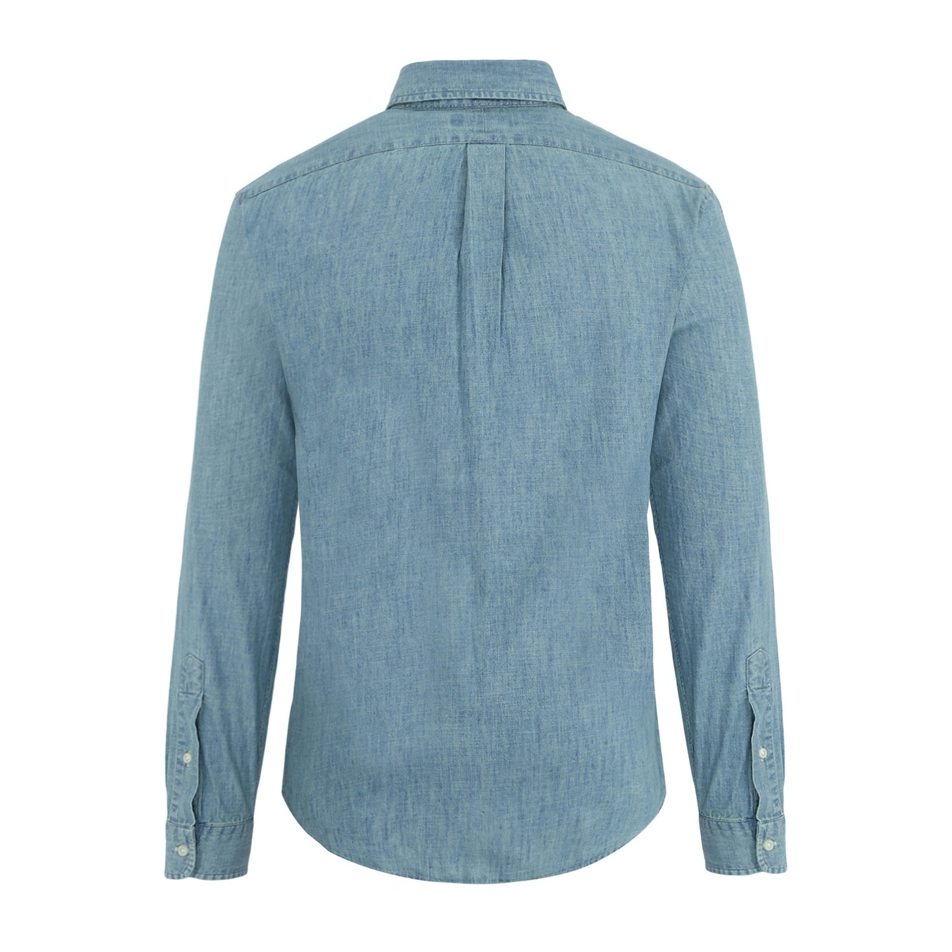 Chambray - Back - Ralph Lauren Mens Cotton Button Detail Shirt