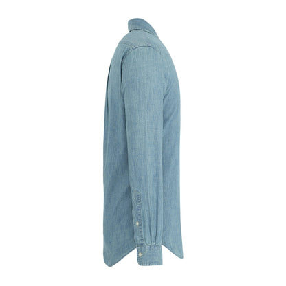 Chambray - Side - Ralph Lauren Mens Cotton Button Detail Shirt