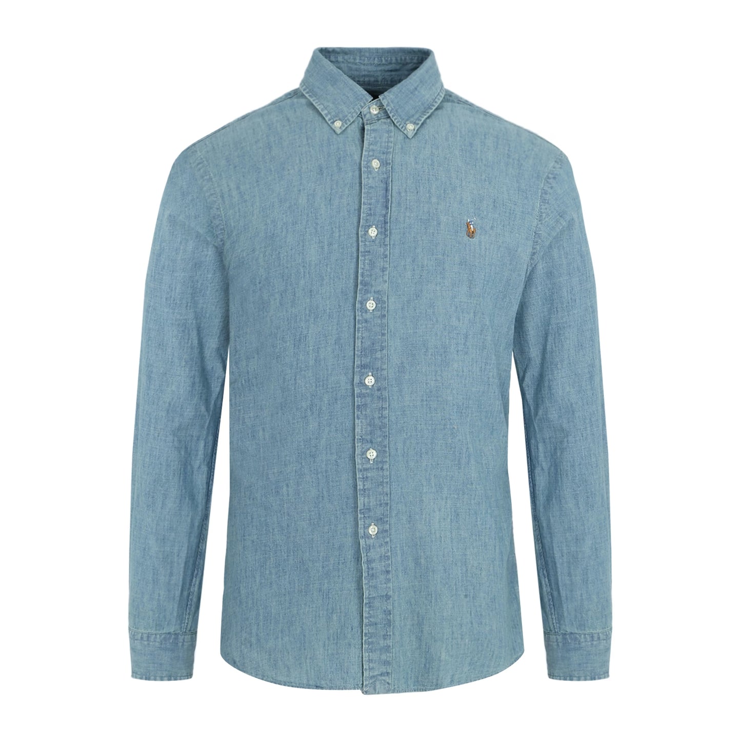 Chambray - Front - Ralph Lauren Mens Cotton Button Detail Shirt