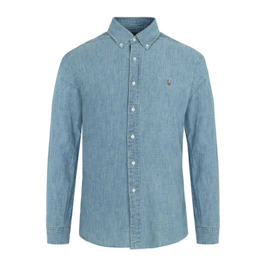 Chambray - Front - Ralph Lauren Mens Cotton Button Detail Shirt