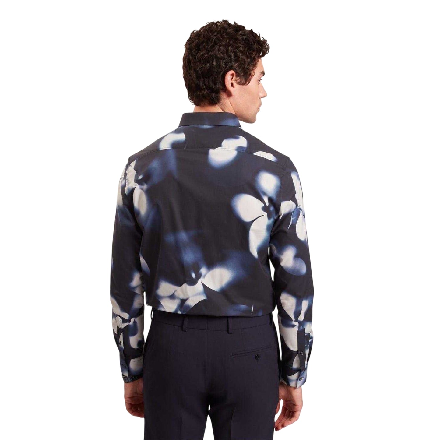 Navy - Back - Ted Baker Mens Floral Shirt