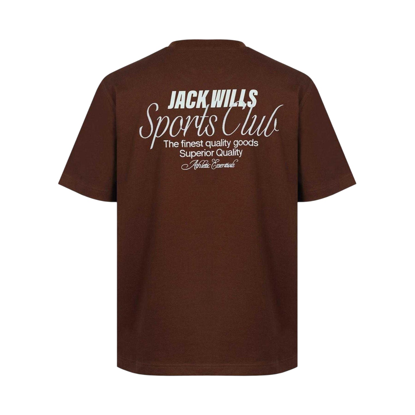 Chocolate - Back - Jack Wills Mens Script Mix Oversized T-Shirt