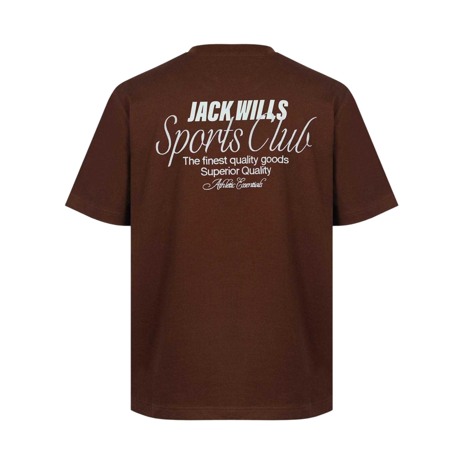 Chocolate - Back - Jack Wills Mens Script Mix Oversized T-Shirt