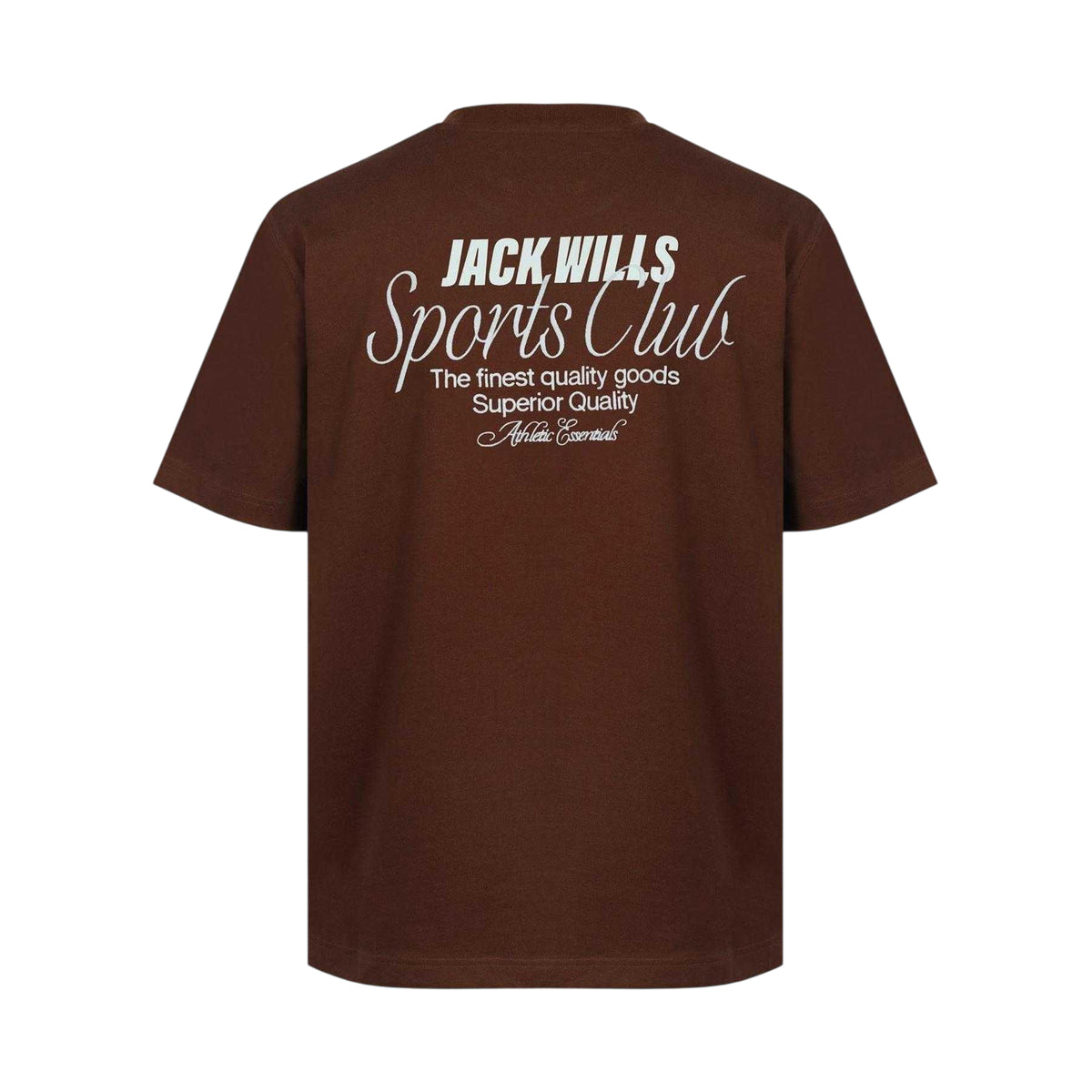 Chocolate - Back - Jack Wills Mens Script Mix Oversized T-Shirt