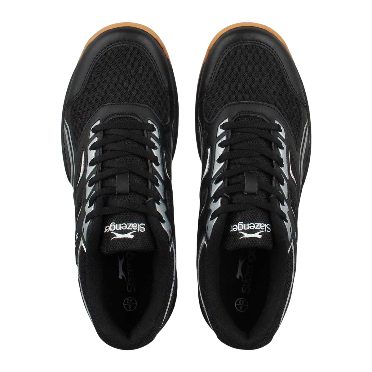 Black-Blue - Lifestyle - Slazenger Mens Mesh Indoor Court Trainers